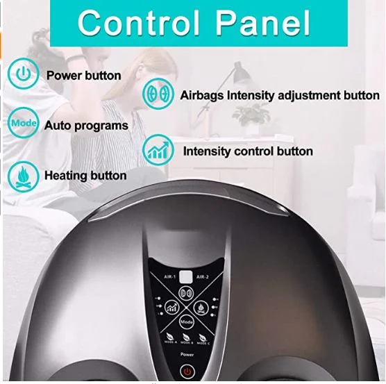 Electric Shiatsu Foot Massager Machine with Soothing Heat, Deep Kneading Therapy for Foot Pain and Circulation, 3 Level Settings & Air Compression for Home Use